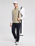 Men's Water-Resistant Fleece Golf Vest - Khaki