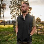 Men's Black Athletic Outerwear Vest, XX-Large