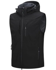 Men's Lightweight Hooded Softshell Vest for Activewear