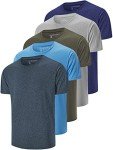 Men's 5-Pack Dry Fit Athletic T-Shirts