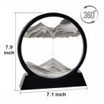Round 3D Moving Sand Art Display – Black