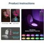 Color-Changing Motion Sensor Toilet Night Lights (2PCS)
