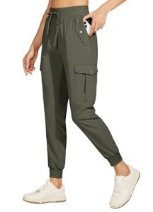 All In Motion Women's Lightweight Hiking Cargo Joggers