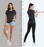 Women's Ultra Breathable Crew Neck Fitness T-Shirts