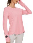 Blingfit Women's Long Sleeve Pink Workout Shirt