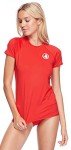 All In Motion Women's UPF 50+ Red Rashguard