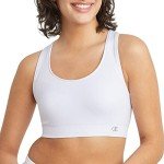 Women’s White Seamless Racerback Sports Bra - Large