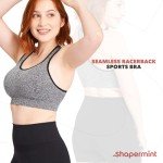 Seamless Racerback Wireless Sports Bra for Women