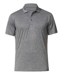 Men's Grey Dry Fit Golf Polo - Alpha XXL