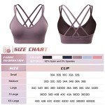 VEQKING Women's Medium Support Cross Back Sports Bra 3 Pack
