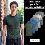 Men’s Dry-Fit 5-Pack Athletic Crew Neck Tees