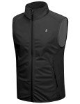 Men's Lightweight Windproof Stretch Softshell Vest - Black
