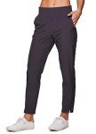 Women's Charcoal Quick-Dry Ankle Pants with Pockets