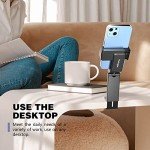 Compact Airplane Phone Holder with 360° Rotation