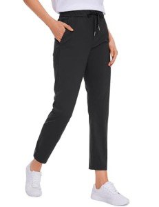 Women's 4-Way Stretch Ankle Golf Pants - Black