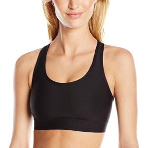 Hanes Women's Black Compression Racerback Sports Bra