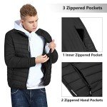 Men's Lightweight Packable Puffer Jacket for Outdoors