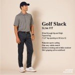 Men's Slim-Fit Stretch Golf Pants in Black
