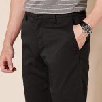Men's Slim-Fit Stretch Golf Pants in Black