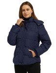 Women's Quilted Winter Parka with Removable Hood