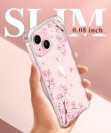 Floral Clear iPhone 15 Case with Protectors