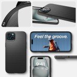 Spigen iPhone 15 Case - Matte Black Protection