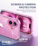 Glitter iPhone 16 Case with Screen & Lens Protectors