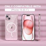 Glitter Clear iPhone 15 Case with Protectors