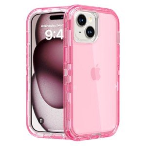 iPhone 15 Crystal Pink Heavy-Duty Case