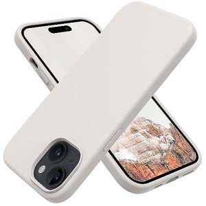 iPhone 15 Slim Silicone Shockproof Case - Stone