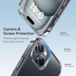 Crystal Clear iPhone 15 Case with Mil-Grade Protection