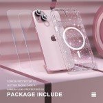 Glitter Clear iPhone 15 Case with Protectors