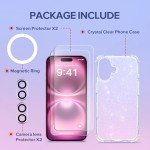 Glitter iPhone 16 Case with Screen & Lens Protectors