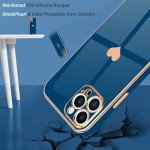 Cute Royal Blue iPhone 15 Pro Case with Screen Protector