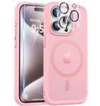 BossKiss Magnetic Pink Case for iPhone 15 Pro