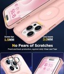 BossKiss Magnetic Pink Case for iPhone 15 Pro