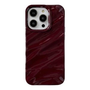 Water Ripple iPhone 15 Pro Case - Wine Red