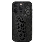 Black Leopard Print iPhone 15 Pro Case - Shockproof