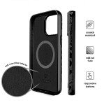 Black Leopard Print iPhone 15 Pro Case - Shockproof