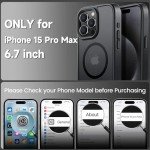 Tigowos Shockproof Matte Case for iPhone 15 Pro Max