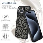 AIGOMARA Black Leopard iPhone 15 Pro Case