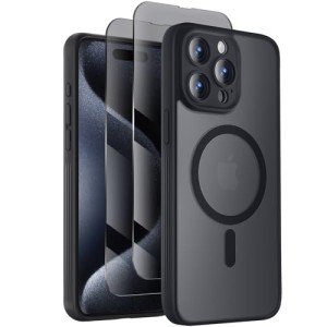 iPhone 15 Pro Max Case with Privacy Screen Protectors
