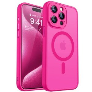 Hot Pink Magnetic iPhone 15 Pro Max Case