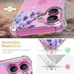 Flower Pattern iPhone 16 Case with Protectors