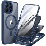 TIESZEN Magnetic iPhone 15 Pro Max Case - Dark Blue