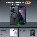Magnetic iPhone 15 Pro Max Case with Protectors