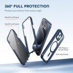 TIESZEN Magnetic iPhone 15 Pro Max Case - Dark Blue