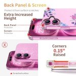 Flower Pattern iPhone 16 Case with Protectors