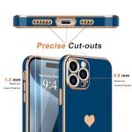 Cute Gold Love-Heart iPhone 15 Pro Max Case