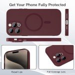 Magnetic iPhone 15 Pro Max Case - Red Wine
